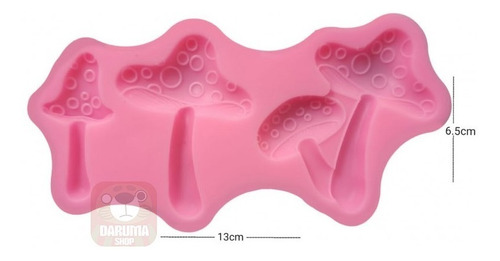 Imagen 2 de 4 de Molde Silicona 4 Hongos Bosque Porcelana Fondant Belgrano