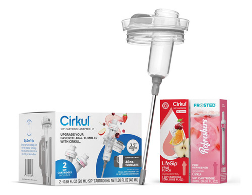 Tapa Y 2 Cartuchos De Sabor Para Vaso Cirkul All-day De 1,2