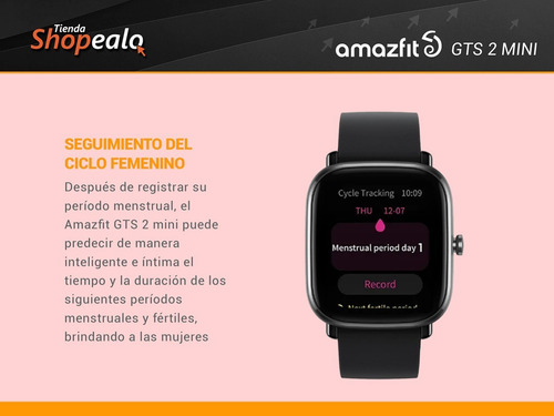 Imagen 5 de 7 de Smartwatch Reloj Amazfit Gts 2 Mini Spo2 Gps Negro Cuota -*
