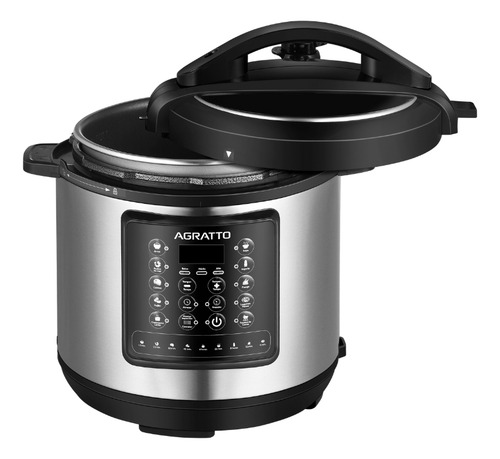 Panela De Pressão Multifunções Digital Inox 6 L 1000w 127v Frequência 60hz