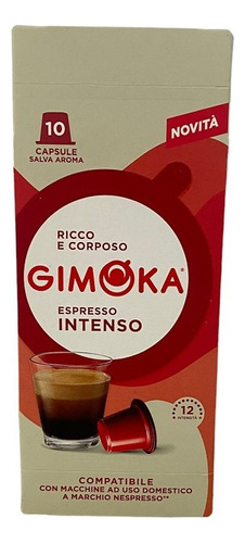 Nespresso Compatibles Gimoka Espresso Intenso 10 Capsulas