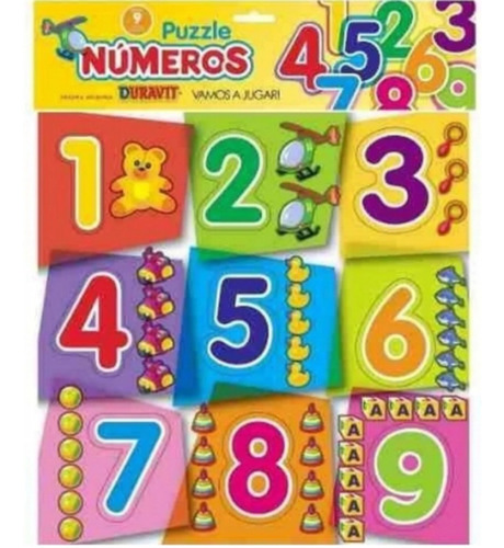 Puzzle De Numeros Duravit Art. 002 Para Encastrar Y Aprender