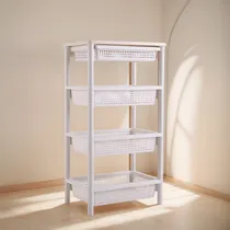 Comprar Estanteria Con Ruedas  Plastico 4 Estantes Con Ruedas