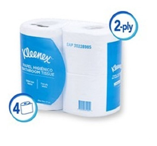 Imagen 1 de 5 de Papel Higiénico Kleenex ® 540 Doble Hoja / 50 Mts 4 Rollitos