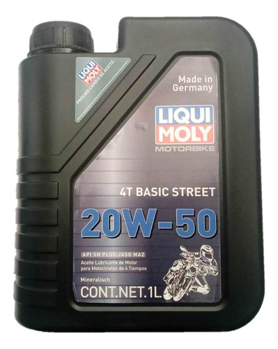 Aceite Motocicleta Liqui Moly 4t 20w50 Mineral Basic Street