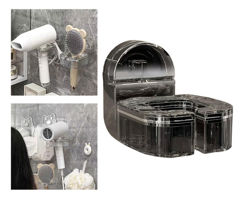 3 Soporte Para Secador De Pelo, Soporte Para Negro Claro