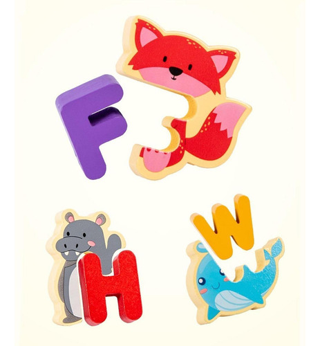 Puzzle De Madeira Do Alfabeto Abc Placa De Quebra