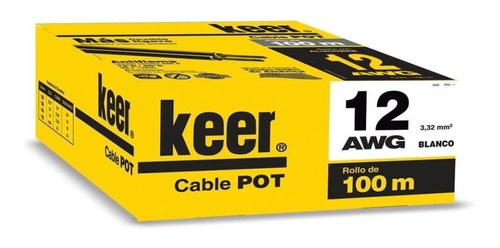 Cable Pot Keer #12 100 Mts Alucobre