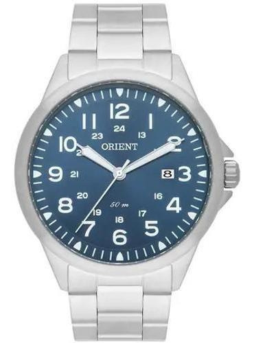 Relógio Masculino Orient Prata/azul Mbss1380-d2sx