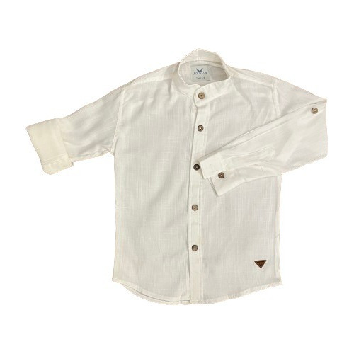 Camisa De Lino Manga Larga De Niño 