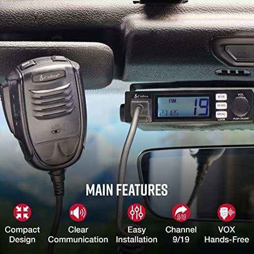 Cobra 19 Mini Recreational Cb Radio - Emergency Radio, Trave