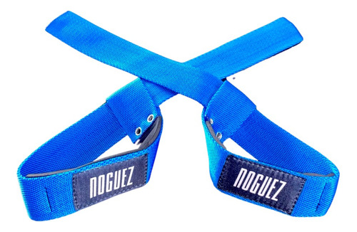 Straps Azul Gym Acolchonada Reforzadas Correa Cintas Agarre