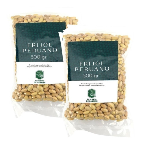 2 Bolsa Frijol Peruano Orgánico 1kg Huerto De Carmen