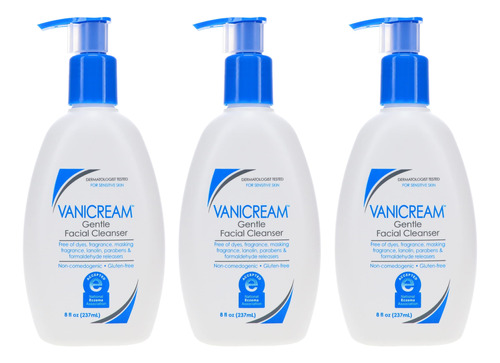 Limpiador Facial Suave Vanicream Para Piel Sensible Con Dis.