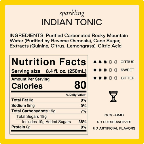 Strongwater Agua Tonica India Espumosa, Paquete De 12 Latas