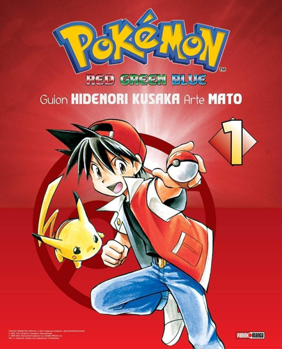 Pokemon 1 Red Green Blue 1 - Hidenori Kusaka - Panini Arg