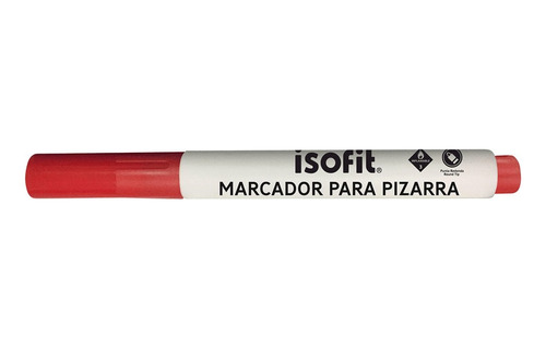 Plumon De Pizarra Rojo Isofit Caja 12 Unidades