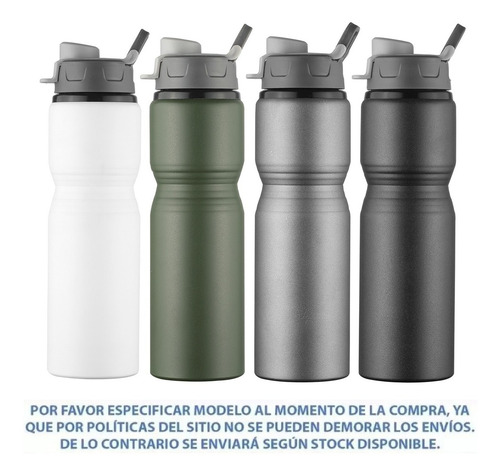 Botella Aluminio Waterdog Scorpio Pico Gimnasio 750ml Lelab