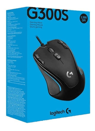 Mouse Gamer Óptico G300 Usb Original Logitech G Color Negro