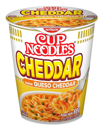 Fideos Cup Noodles Nissin Cheddar Pack De 6