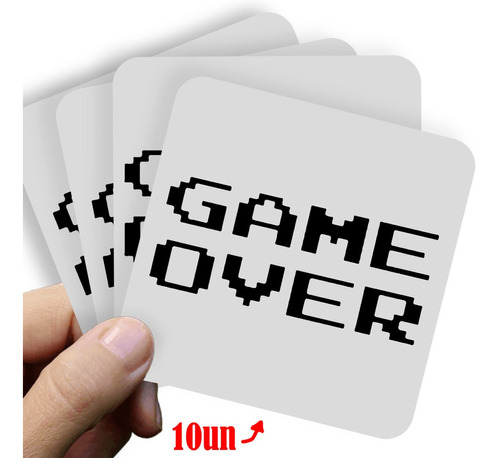 Adesivo Kit C/10 - 7x15cm - Game Over Games