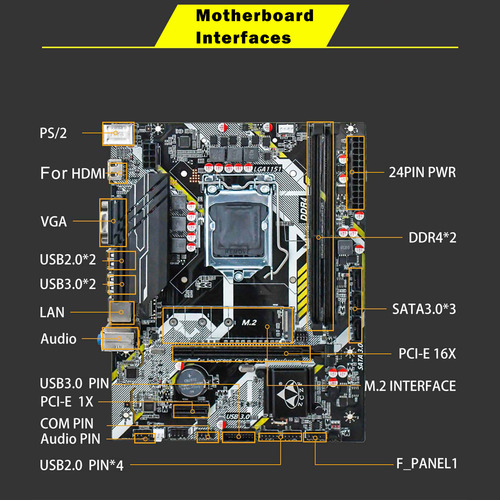 Placa Madre De Ordenador Ddr4 B365a4 A1151, Compatible Con C