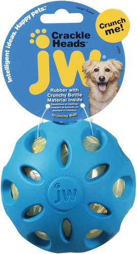 Pelota Jw Pet Crackle Ball Cuz para perros, azul, tamaño mediano