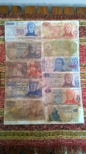 Lote Antiguos Billetes Argentinos Moneda Nacional Australes