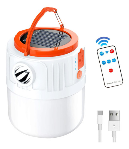 Lampara Solar Linterna Multifuncional Usb Carga Camping