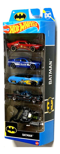 Hot Wheels Batman Pack X5 Originales Mattel Nuevo 2023
