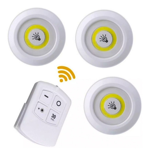 Set 6 Luces Led Con Control Remoto Inalámbricas