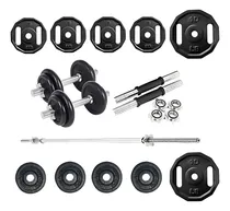 Comprar Set Kit Pesas Barra Mancuernas+barra Larga+ 50 Libras