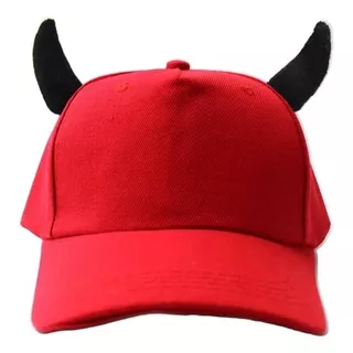 Gorra Devil Horns Cuernos Diablo Rojo Ajustable Unitalla