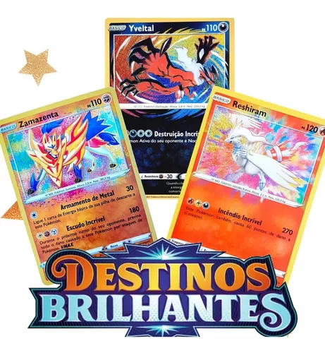 Coleção de cartas Pokémon Lendários com 15 cartas Originais COPAG