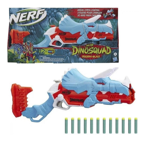Lançador Nerf Dino Squad Tricera Blast Hasbro F0804