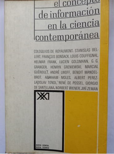 El Concepto De Información En La Ciencia Contemporánea