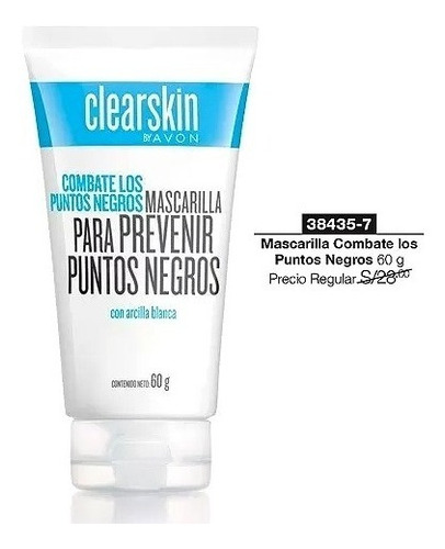 Mascarilla Elimina Puntos Negros Espinillas Clearskin Avon