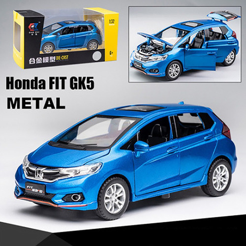 Honda Fit Gk5 Miniatura Metal Autos Con Luces Y Sonido 1/32