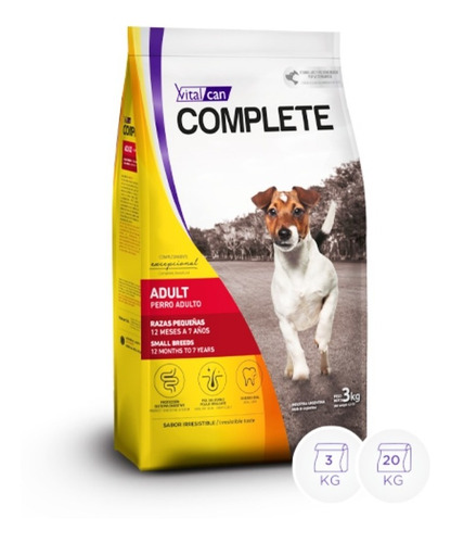 Alimento Vitalcan Complete Perro Adulto Raza Pequeña 20kg