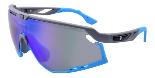Óculos Bike Ciclismo Espelhado Pendulari Wind Ultra Esporte Cor da armação Azul Cor da lente Azul