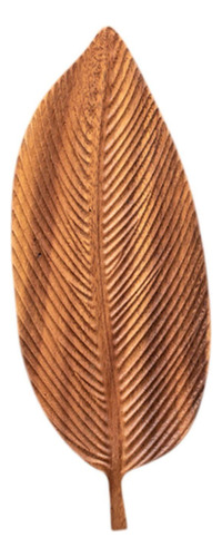 Bandeja De Madera Con Forma De Hoja, 38cm X 15cm X 2cm