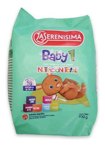 Leche Bebe La Serenisima Baby 1 800 Gr 8 Pouch Nutricia Bago