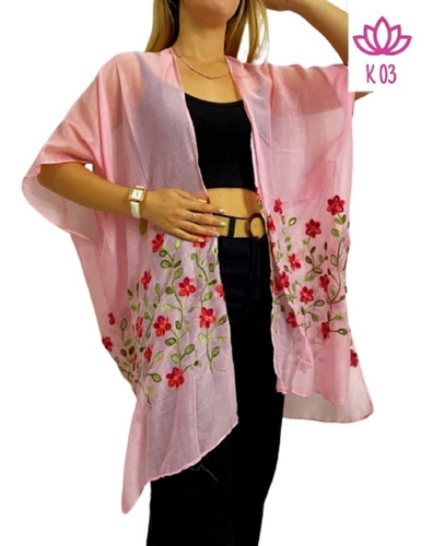 Kimono Saco  Pareo Amplio Mujer  Playero Casual Tendencia 