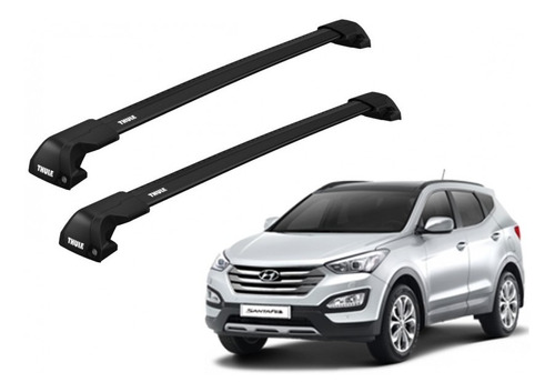 Barras Thule Hyundai Santa Fe 13-18 Ra / Edge Flush Black