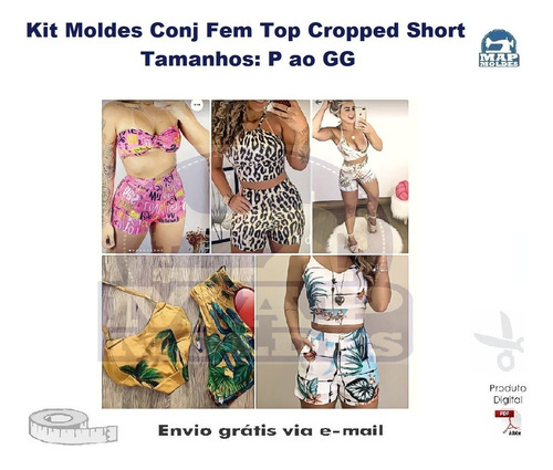 Moldes De Roupas - Camisetas Vestidos Pijamas - Novo