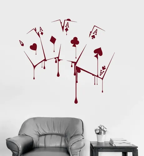 Vinilo Adhesivo Decorativo Pared Sticker Poker 58x58cms