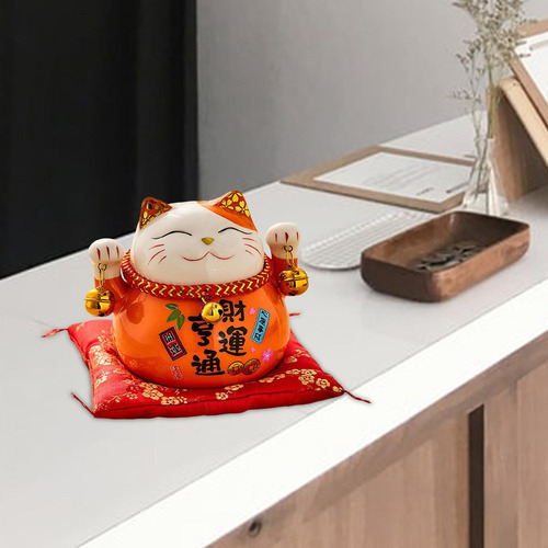 . 2 Piezas Estilo Japonés Vintage Maneki Neko Buena Suerte