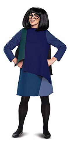 Disfraz Disfraz De Mujer Edna Deluxe Para Adulto, Azul, M (8