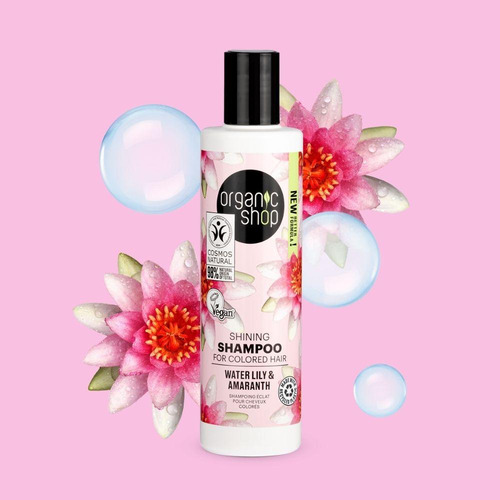 Shampoo Vegano Amaranto E Lírios D'água Organic Shop