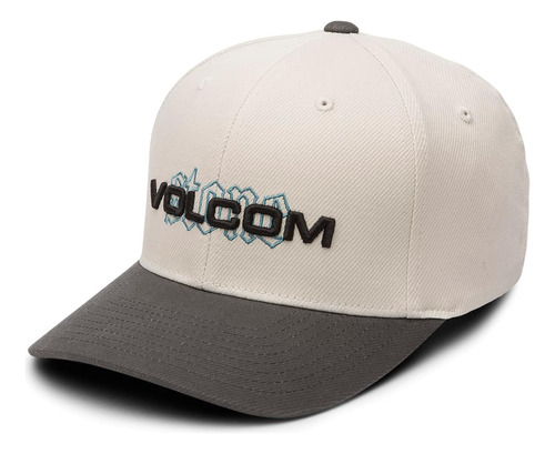 Gorra Volcom Stone Stamp Euro Flexfit Para Hombre, Whitecap 